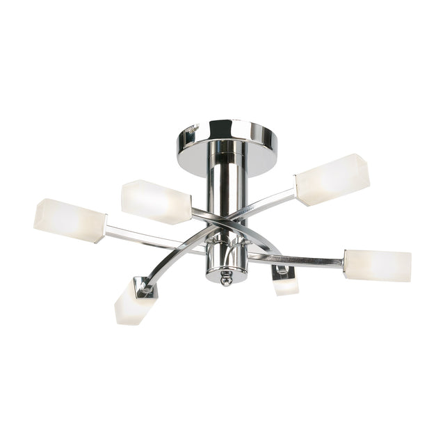 Havana Semi-Flush Ceiling Light 6 Light – Chrome