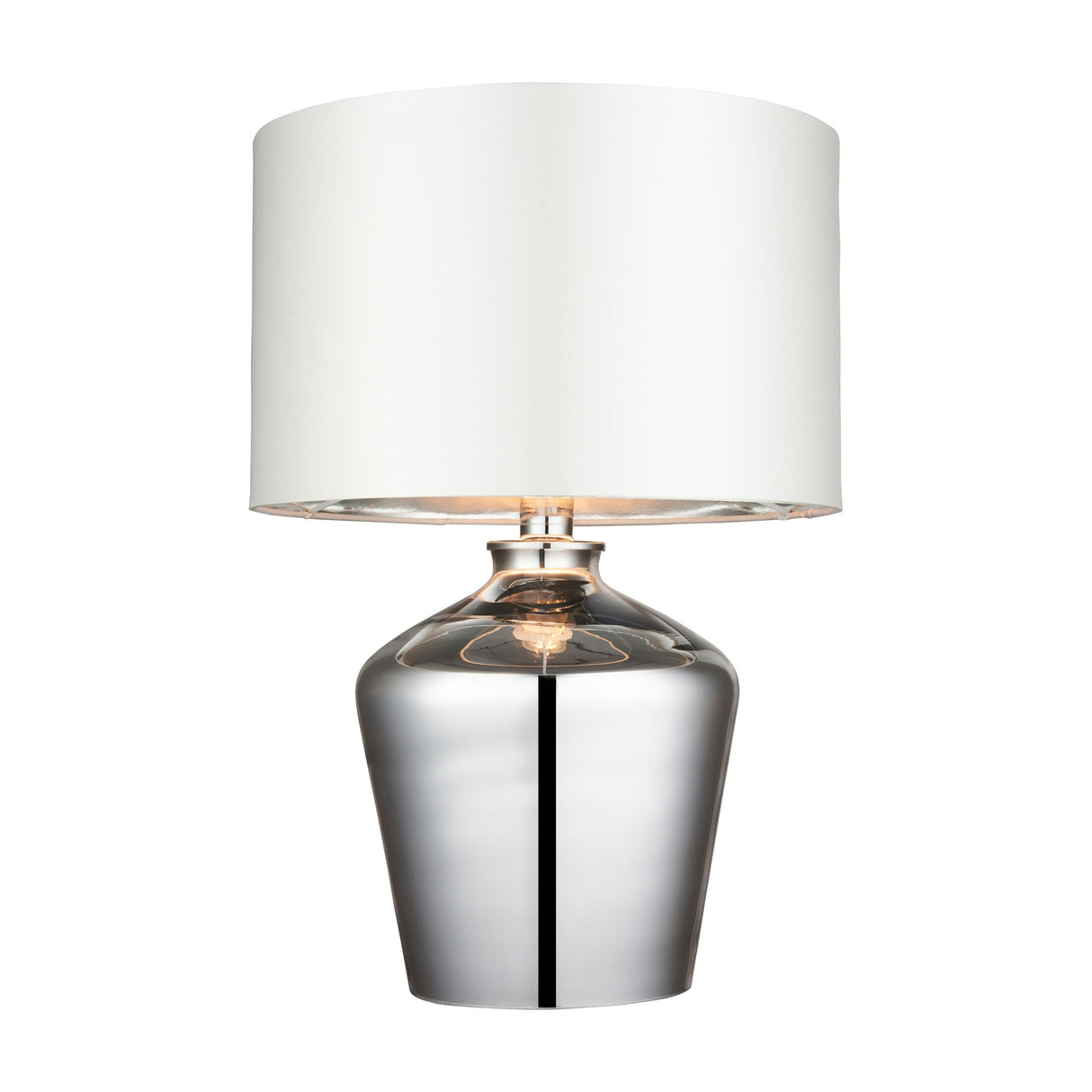 Waldorf Glass Table Lamp – Chrome