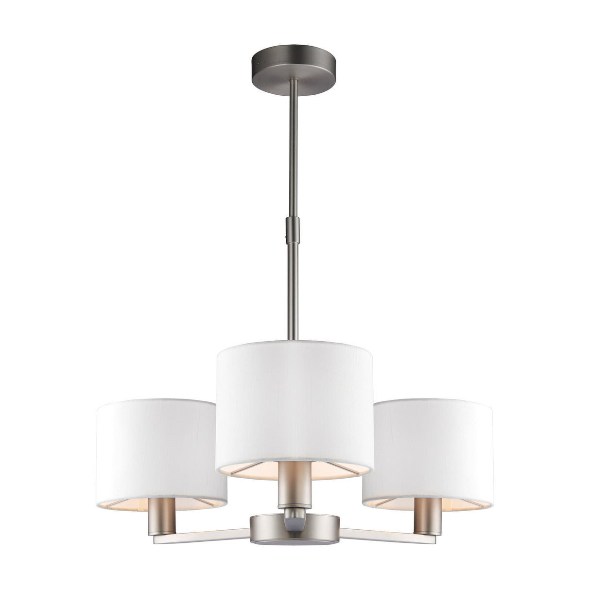 Daley 3 Light Ceiling Pendant with Fabric Shades