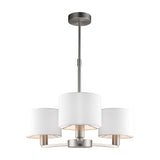 Daley 3 Light Ceiling Pendant with Fabric Shades