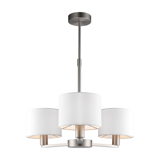 Daley 3 Light Ceiling Pendant with Fabric Shades