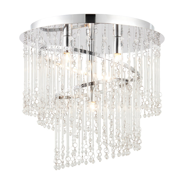 Camille Crystal Flush Ceiling Light 4 Light – Clear
