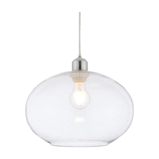 Dimitri Seeded Glass Pendant Shade – Clear