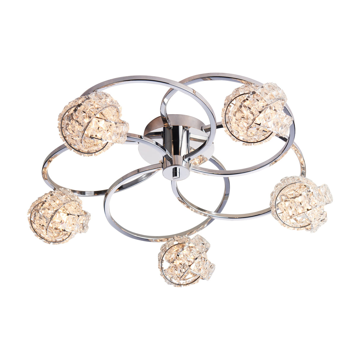 Talia Flush Ceiling Light 5 Light – Chrome