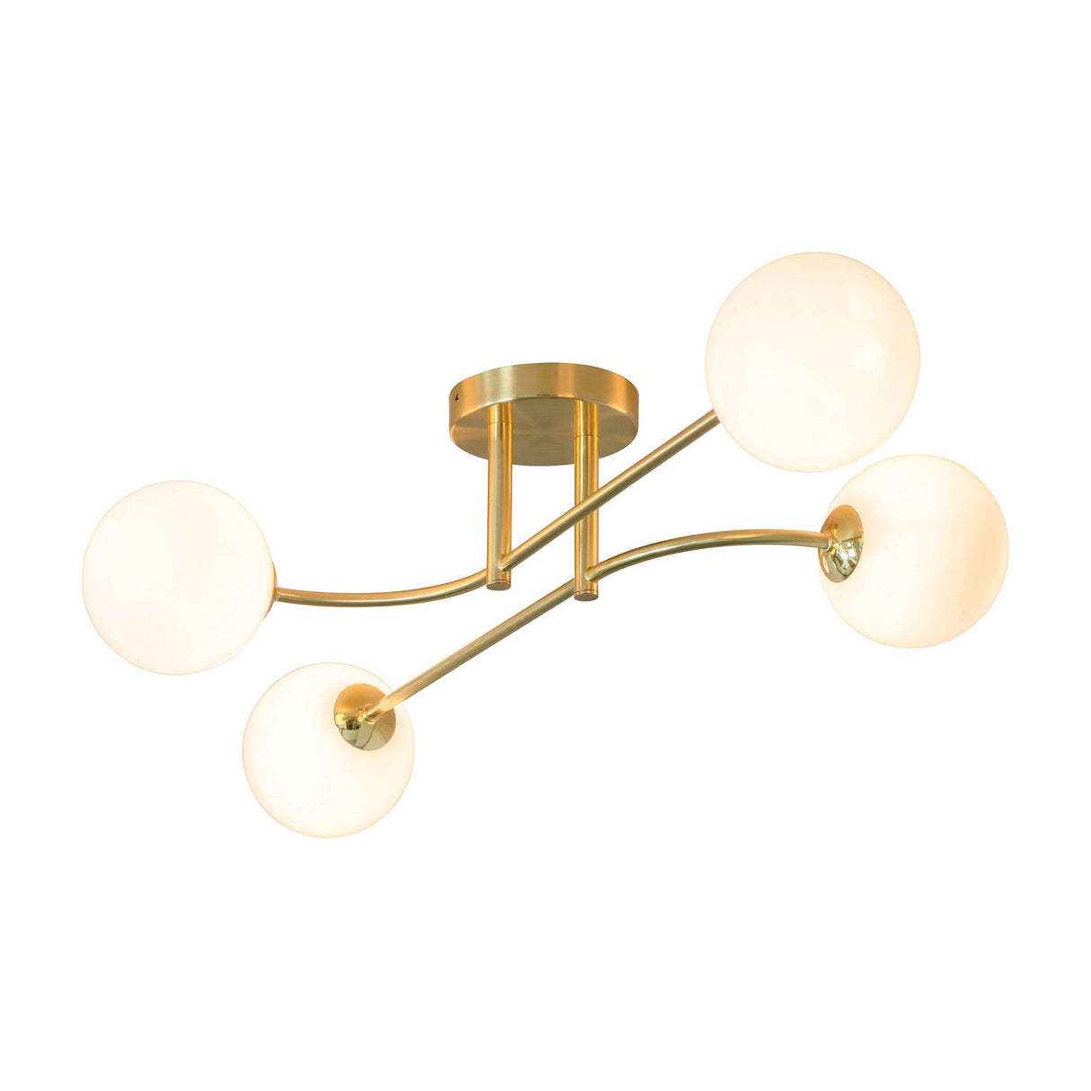 Otto Semi-Flush Ceiling Light 4 Light – Brushed Brass