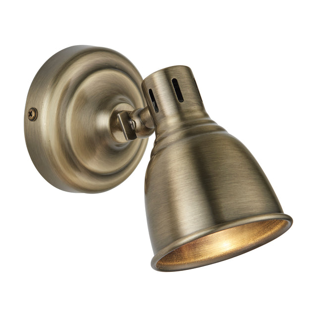 Westbury Adjustable Wall Spotlight – Antique Brass
