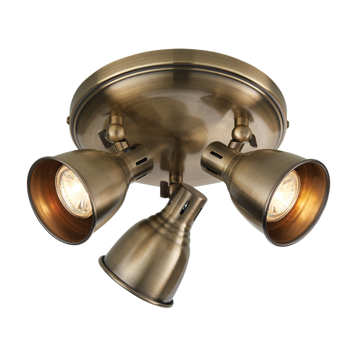 Westbury 3 Light Spotlight Ceiling Plate – Antique Brass