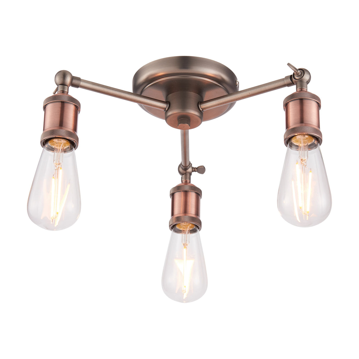 Hal Industrial Semi-Flush Ceiling Light 3 Light