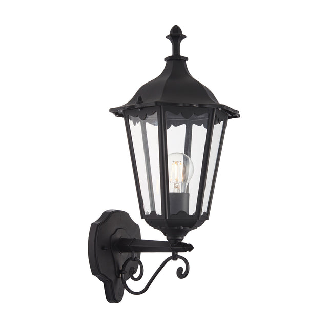 Burford Outdoor Wall Lantern with PIR Sensor – Black