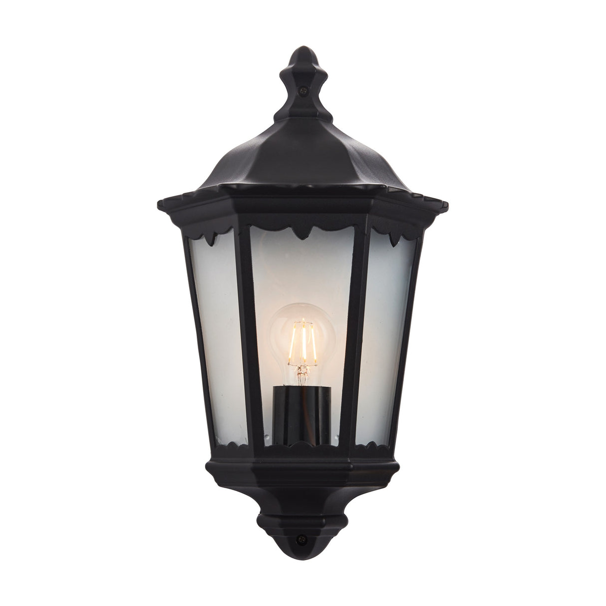 Burford Outdoor Wall Lantern with PIR Sensor – Black