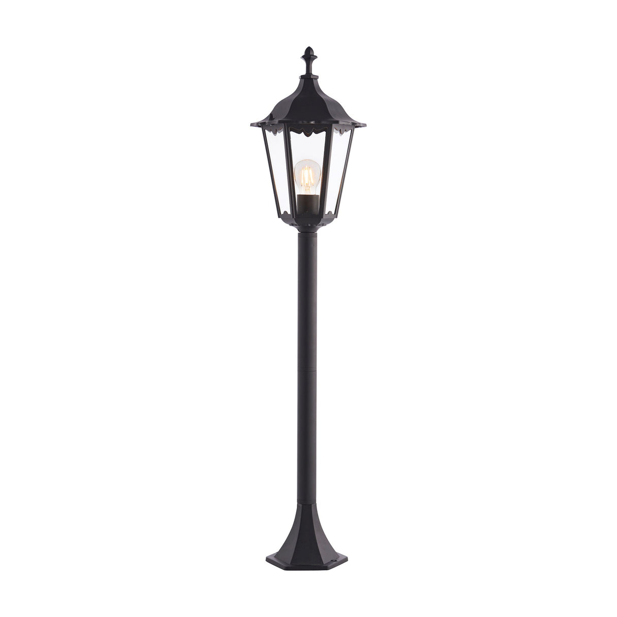 Burford Outdoor Post Lantern 1 Light – Black