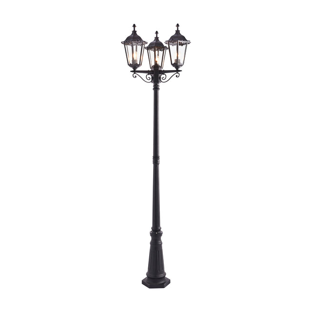 Burford Outdoor Lamp Post 3 Light – Black