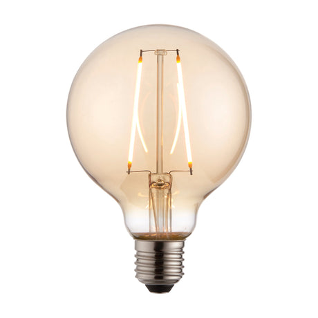 E27 LED Filament Globe Bulb 2W – Amber
