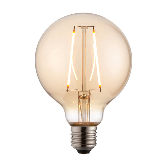 E27 LED Filament Globe Bulb 2W – Amber