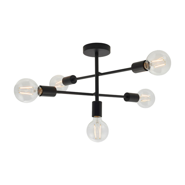 Studio 5 Light Sputnik Ceiling Lamp – Black