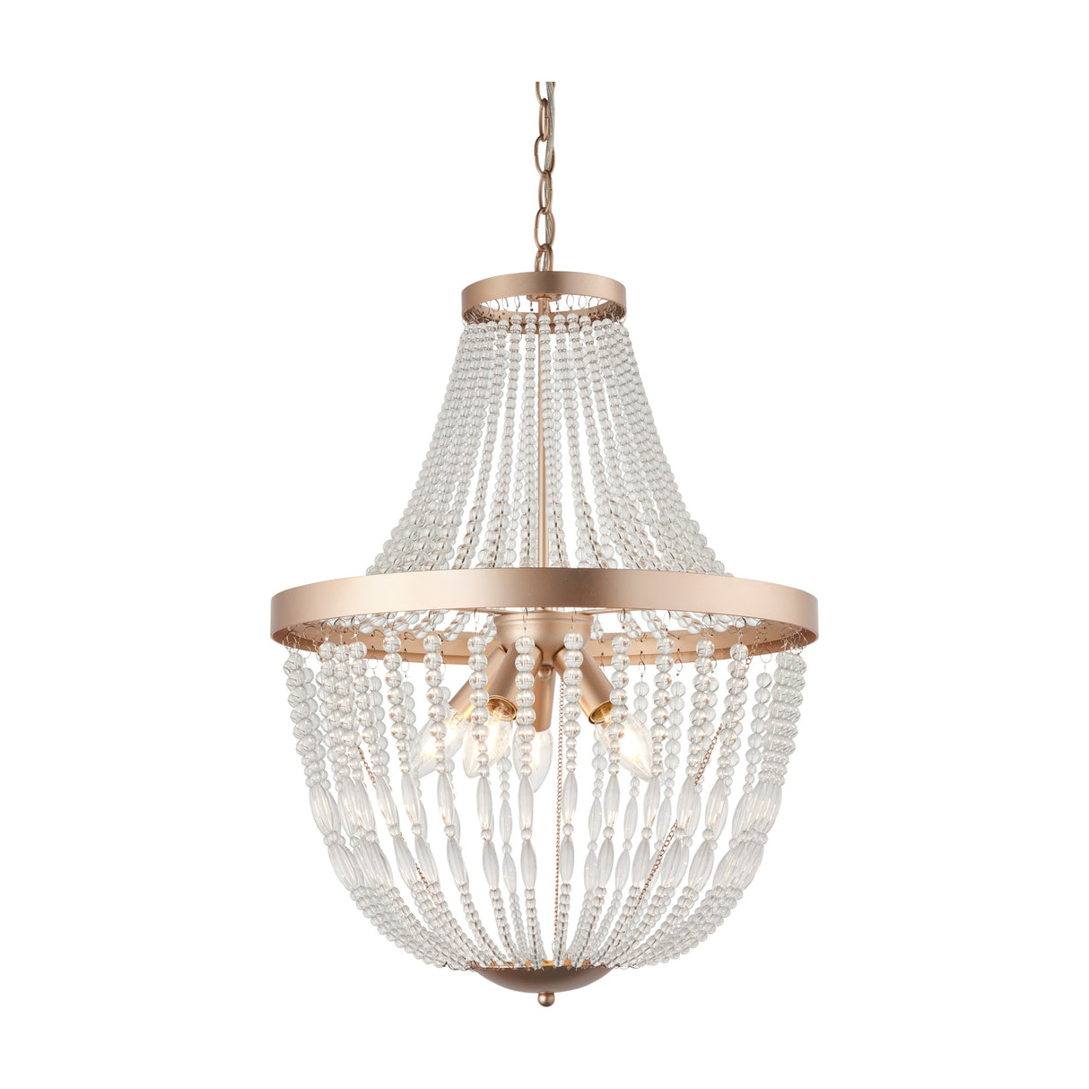 Celine Beaded Pendant Light 3 Light – Rose Gold