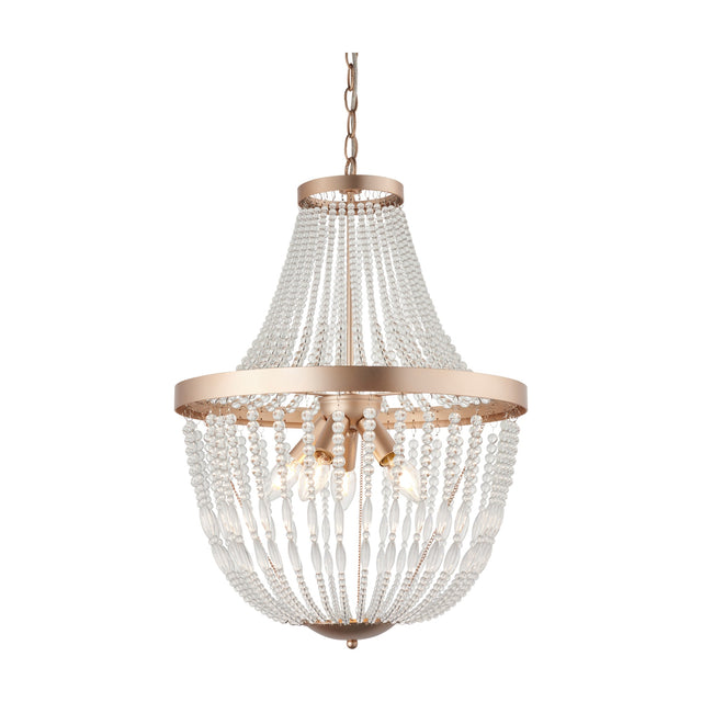Celine Beaded Pendant Light 3 Light – Rose Gold