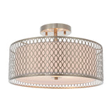 Cordero Semi-Flush Ceiling Light with Fretwork
