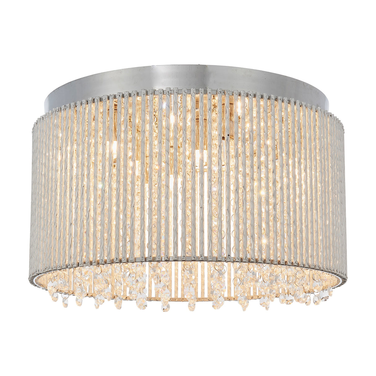 Galina Crystal Flush Ceiling Light 5 Light – Chrome