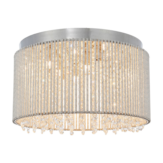 Galina Crystal Flush Ceiling Light 5 Light – Chrome