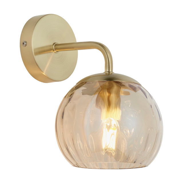 Dimple Glass Globe Wall Light – Champagne