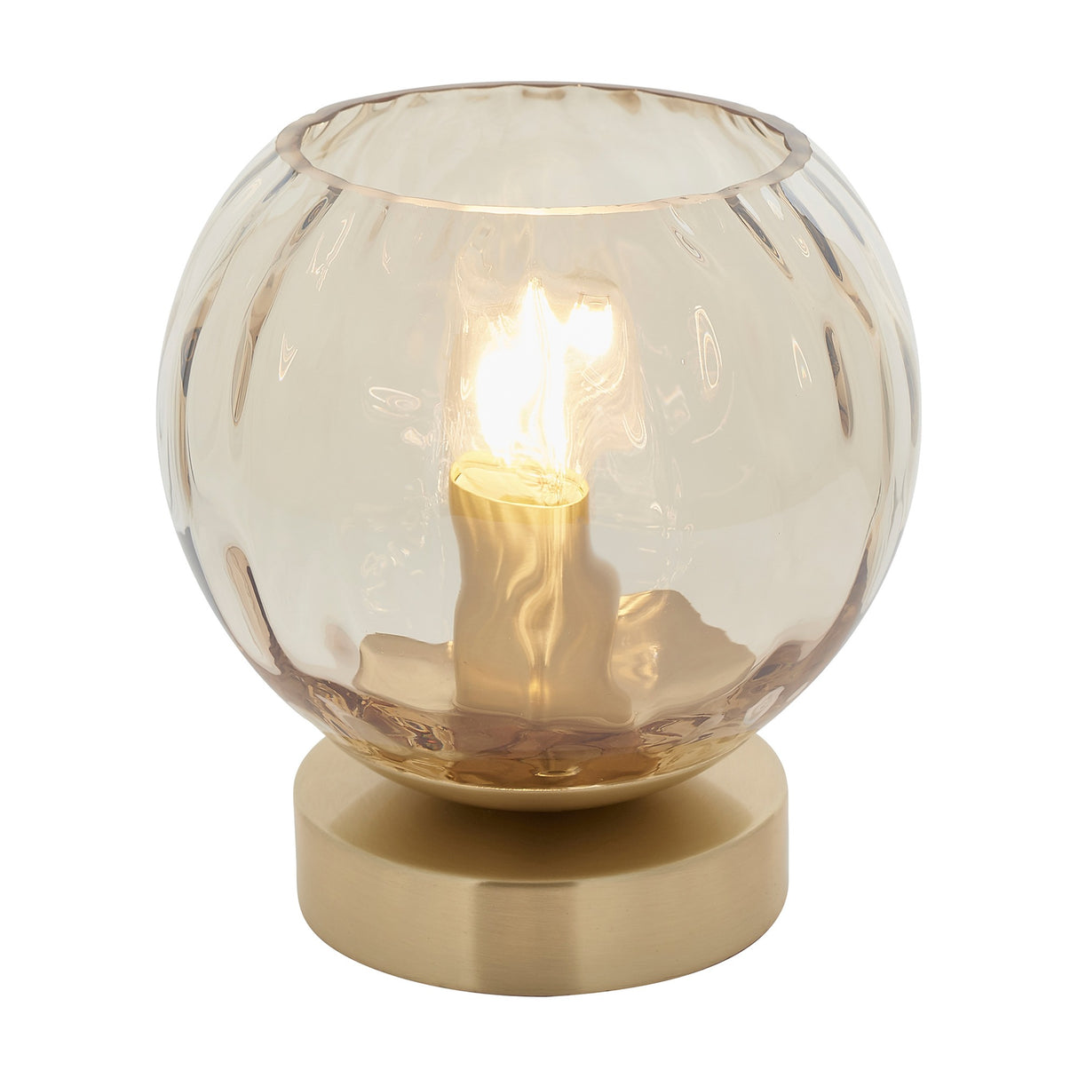 Dimple 1 Light Table Lamp – Champagne