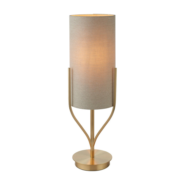 Fraser Table Lamp with Cylinder Shade – Brushed Gold