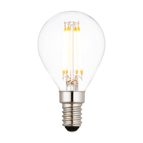 E14 LED Filament Golf Ball Bulb 4W – Clear