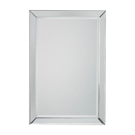 Luna Bevelled Rectangular Mirror – Silver