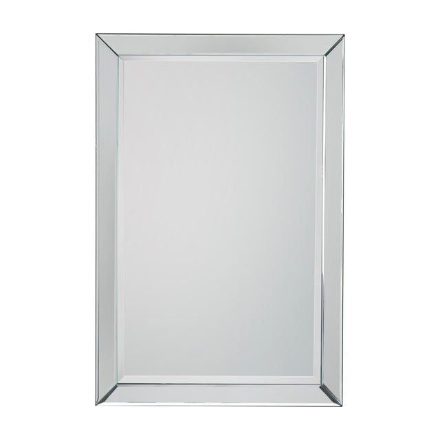 Luna Bevelled Rectangular Mirror – Silver