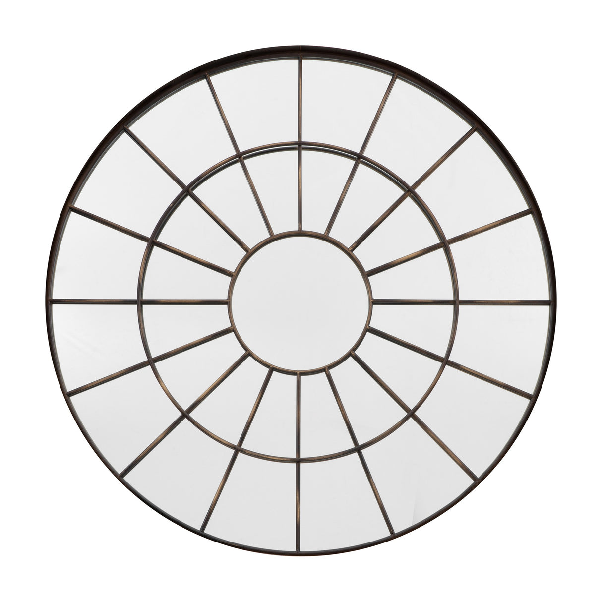 Battersea Round Window Mirror – Bronze