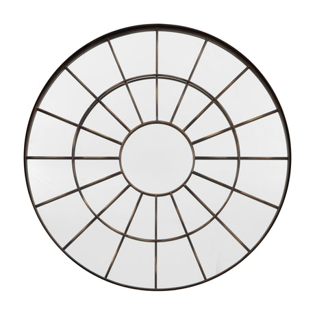 Battersea Round Window Mirror – Bronze