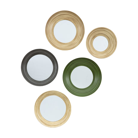 Crosby Round Wall Mirrors Set of 5 – Multi-Colour