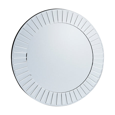 Mondello Round Bevelled Wall Mirror – Silver