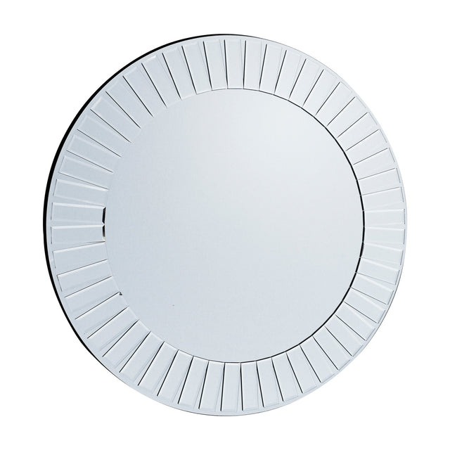 Mondello Round Bevelled Wall Mirror – Silver