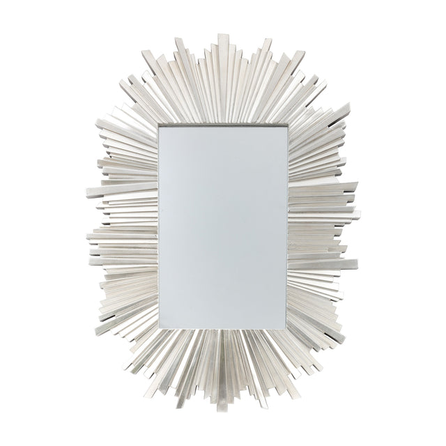 Herzfeld Sunburst Wall Mirror – Silver