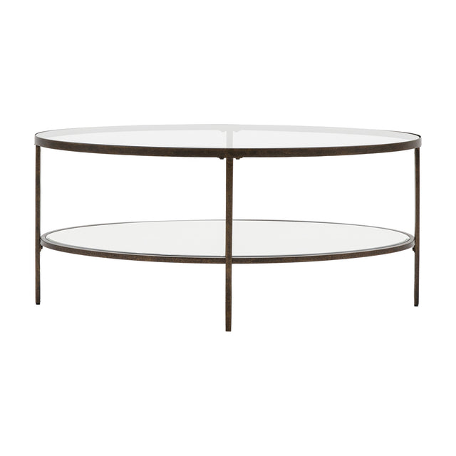 Hudson Oval Glass Coffee Table
