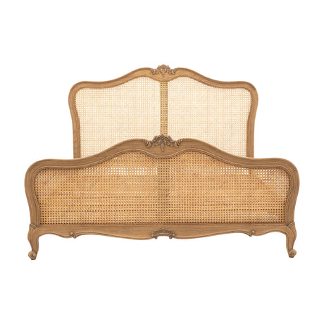 Chic Cane Bed – Weathered Oak