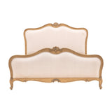 Chic French Linen Upholstered Bed – Cream