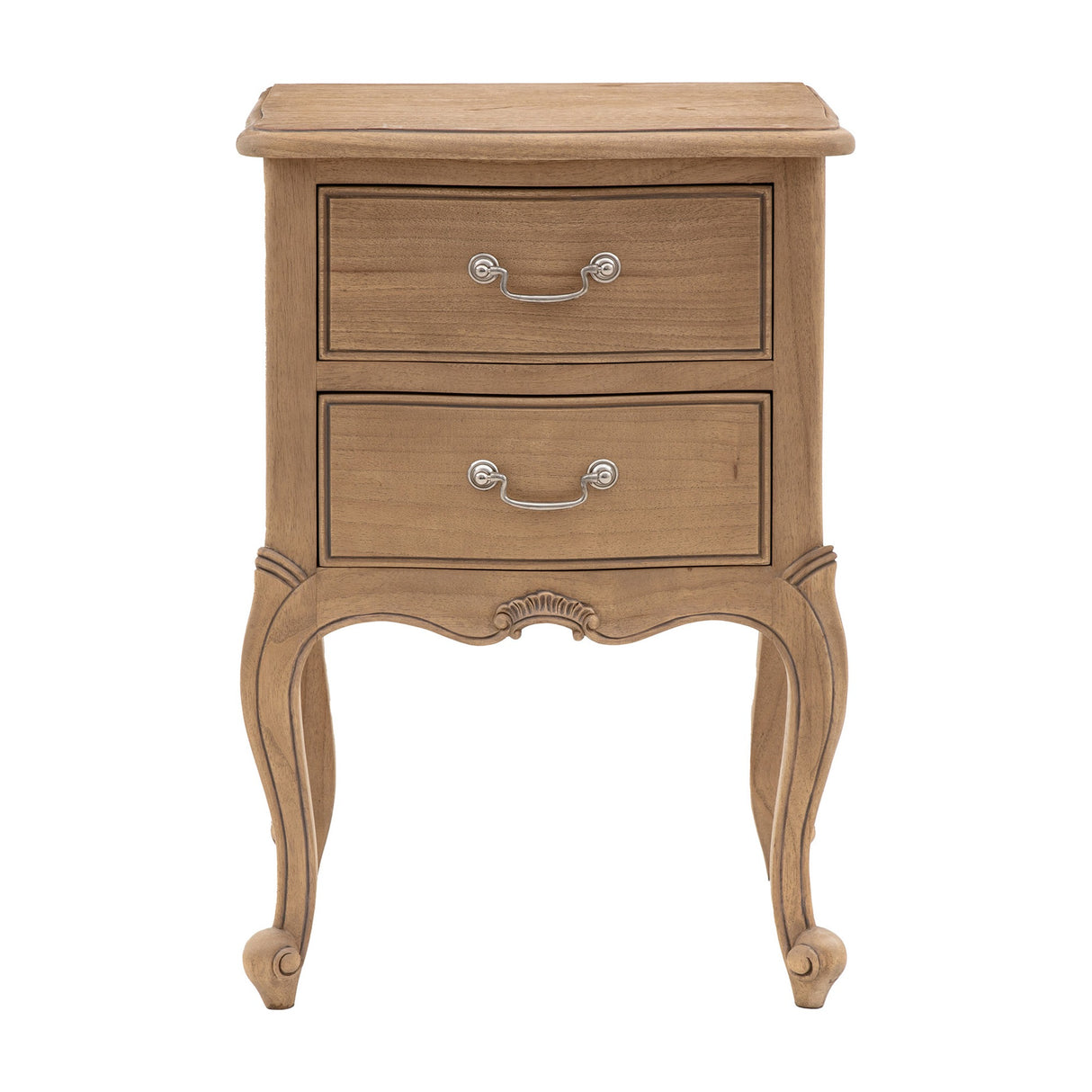 Chic 2 Drawer Bedside Table – Weathered