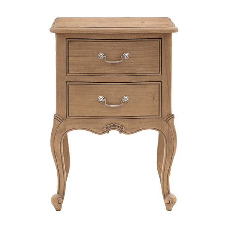 Chic 2 Drawer Bedside Table – Weathered