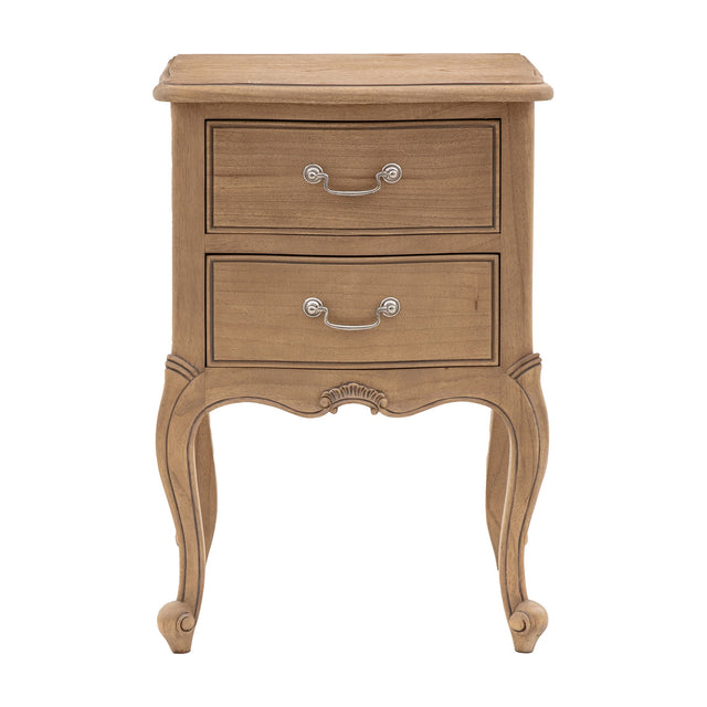 Chic 2 Drawer Bedside Table – Weathered