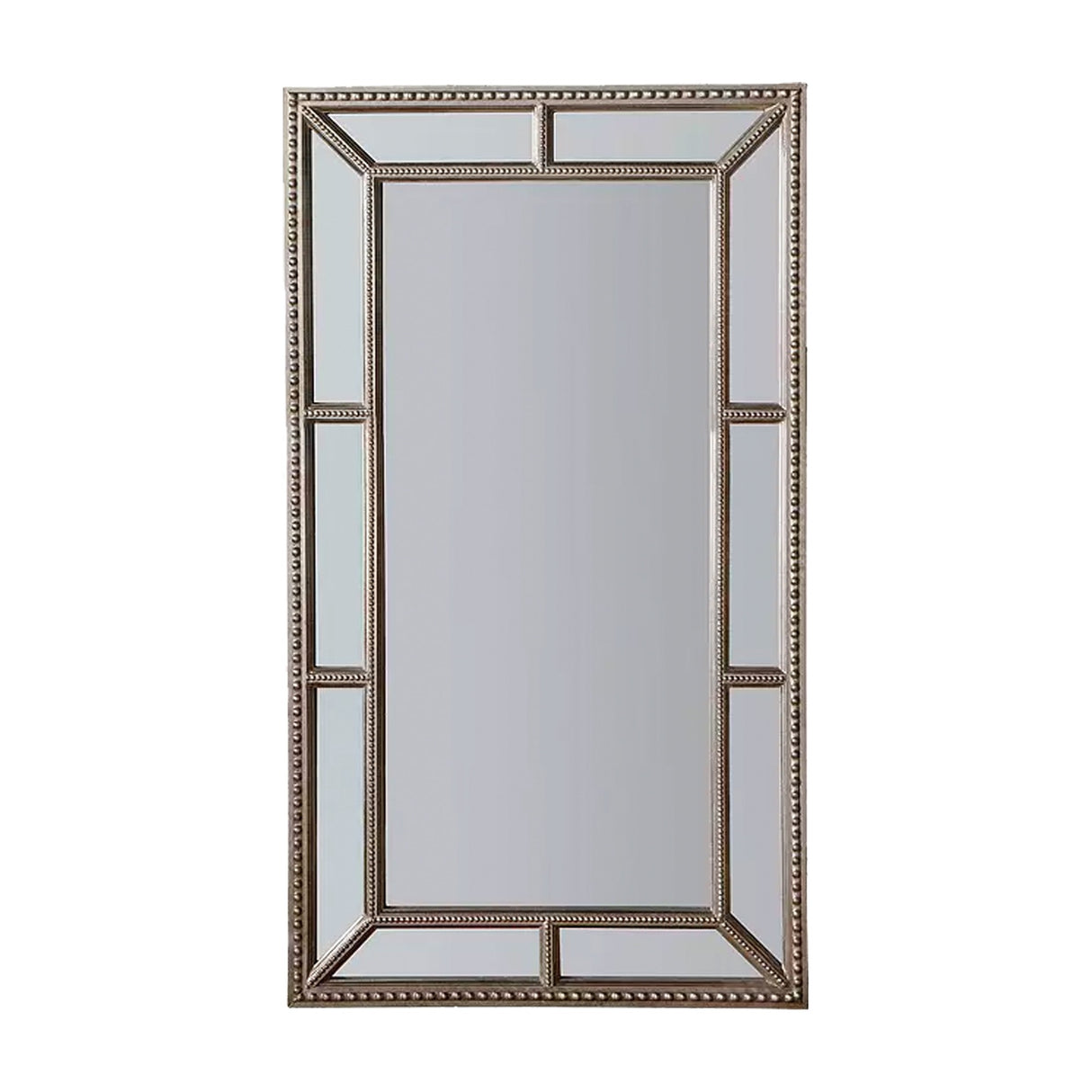 Lawson Beaded Leaner Mirror – Pewter
