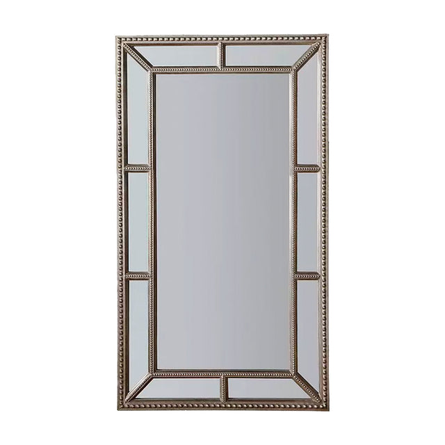 Lawson Beaded Leaner Mirror – Pewter