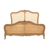 Chic Cane Bed – Weathered Oak