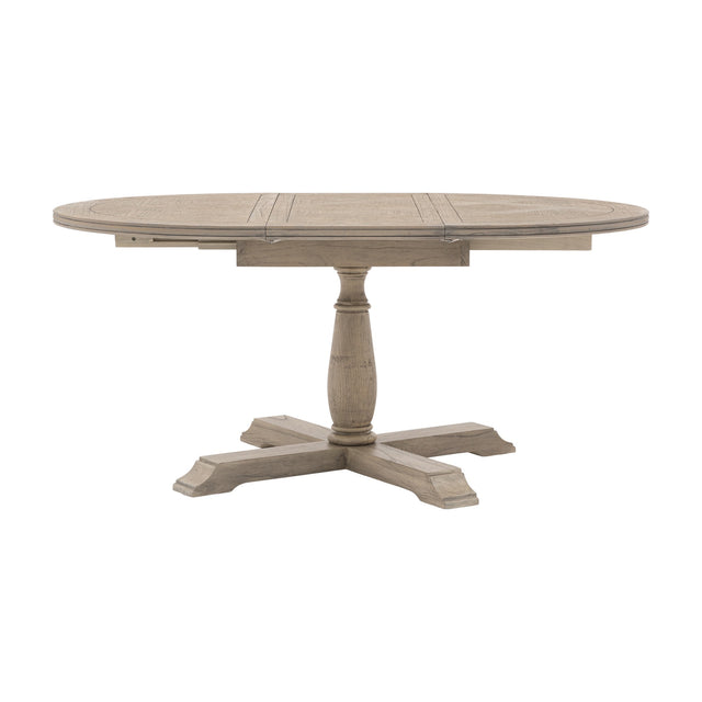 Rustique Round Extending Dining Table – Natural