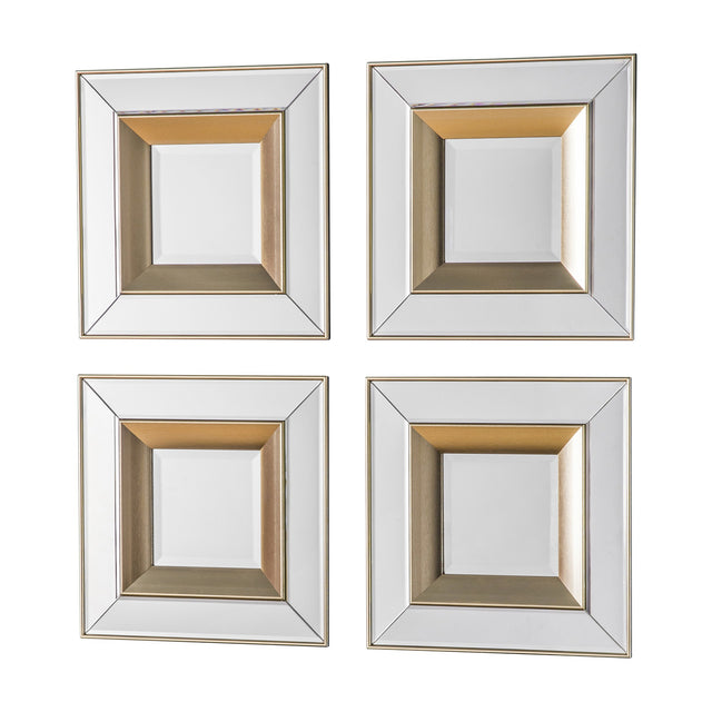 Phantom Square Mirrors Set of 4 – Gold