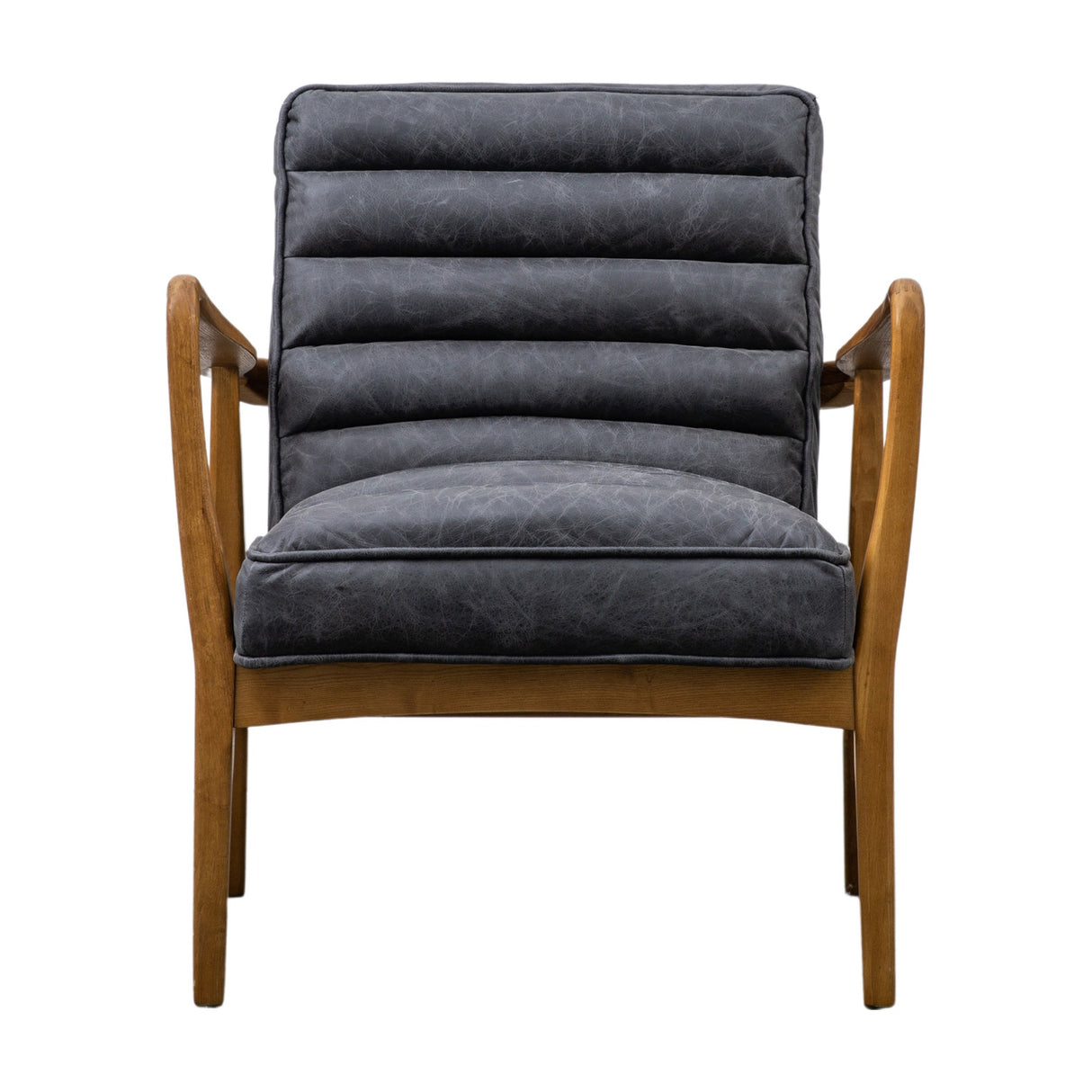 Datsun Leather Armchair – Antique Ebony