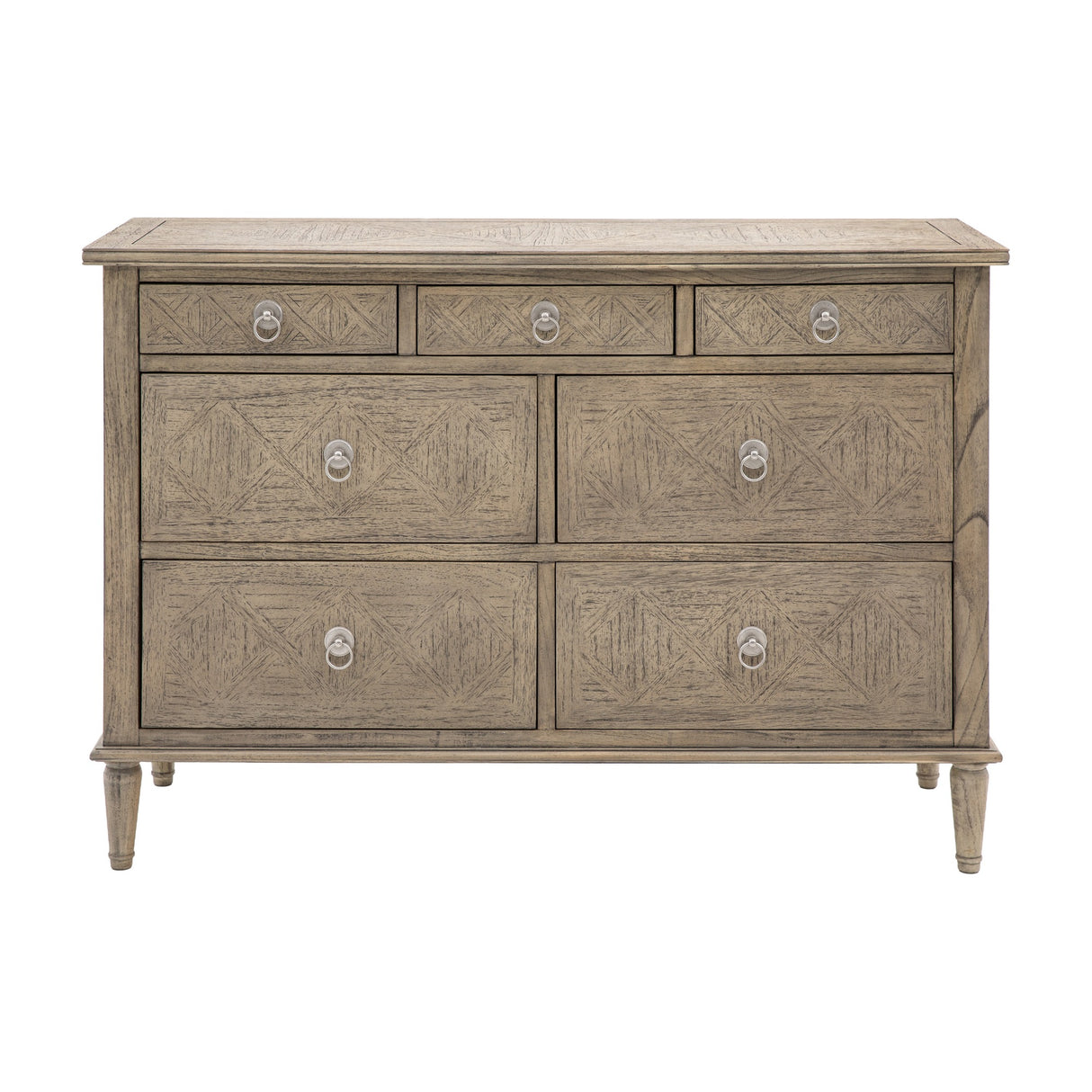 Rustique 7 Drawer Chest – Natural