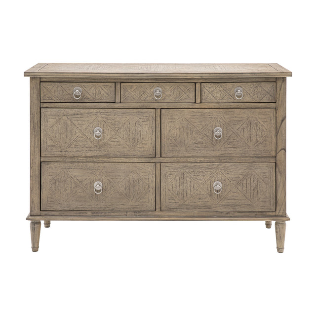 Rustique 7 Drawer Chest – Natural